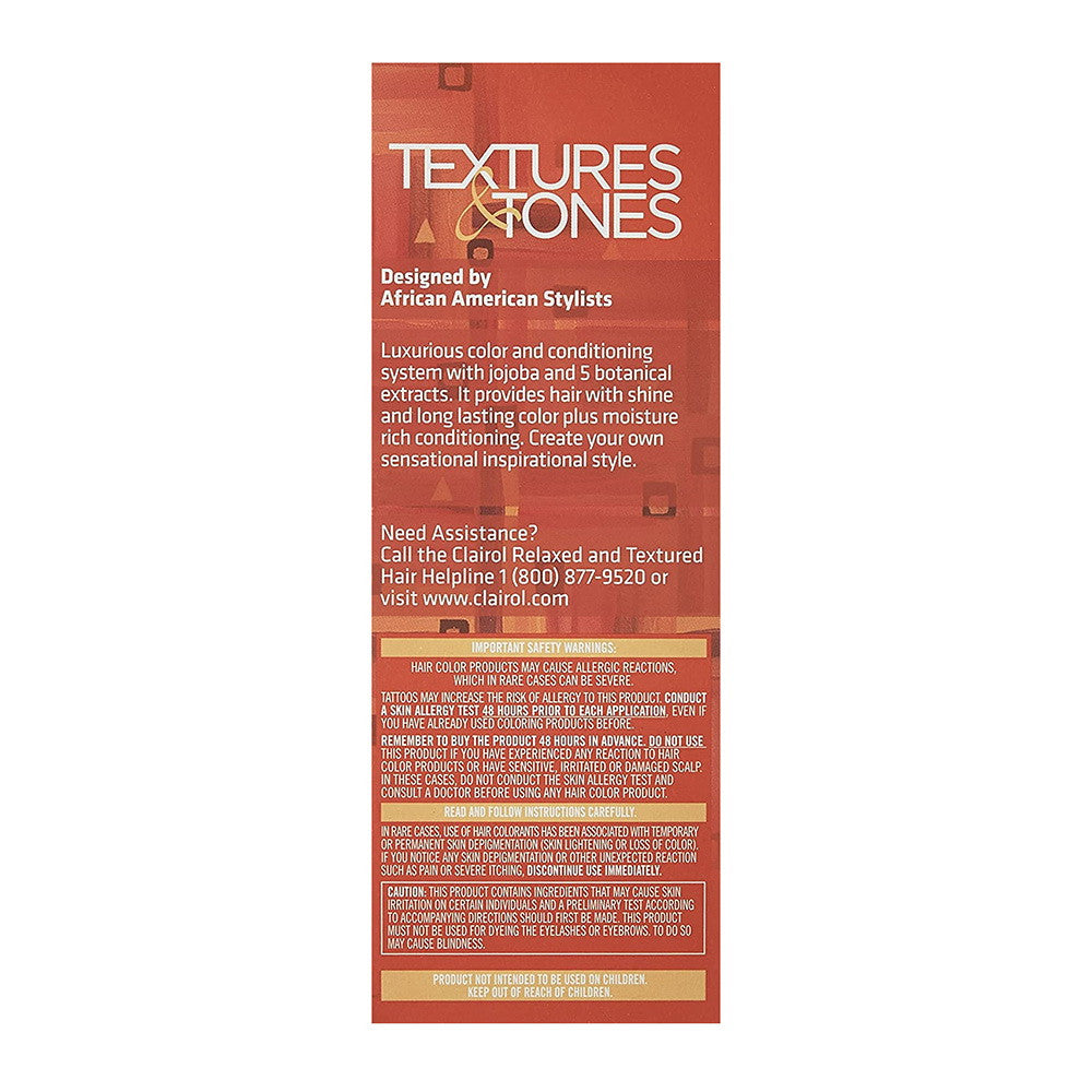 Clairol Textures and Tones Hair Color, 4RV Blazing Burgundy, 1 Ea