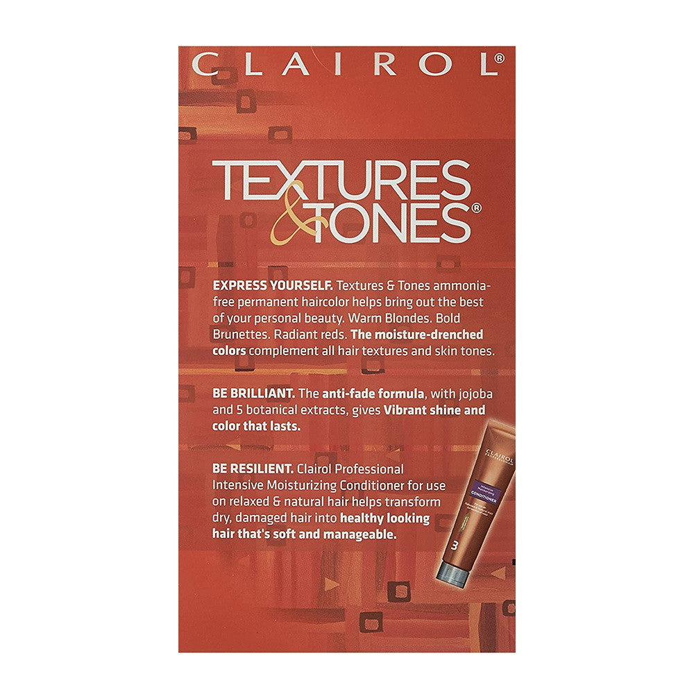 Clairol Textures and Tones Hair Color, 4RV Blazing Burgundy, 1 Ea