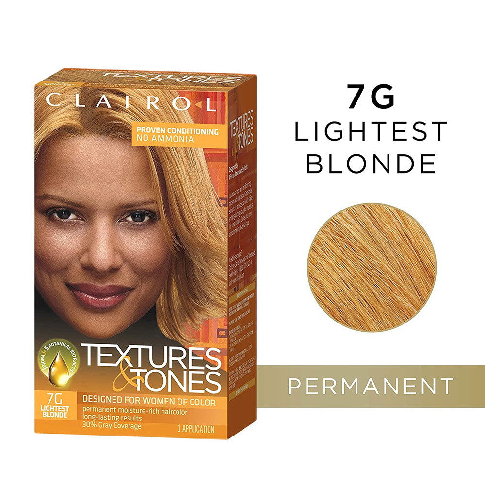 Clairol Professional Textures and Tones Hair Color, 7G Lightest Blonde, 1 Ea