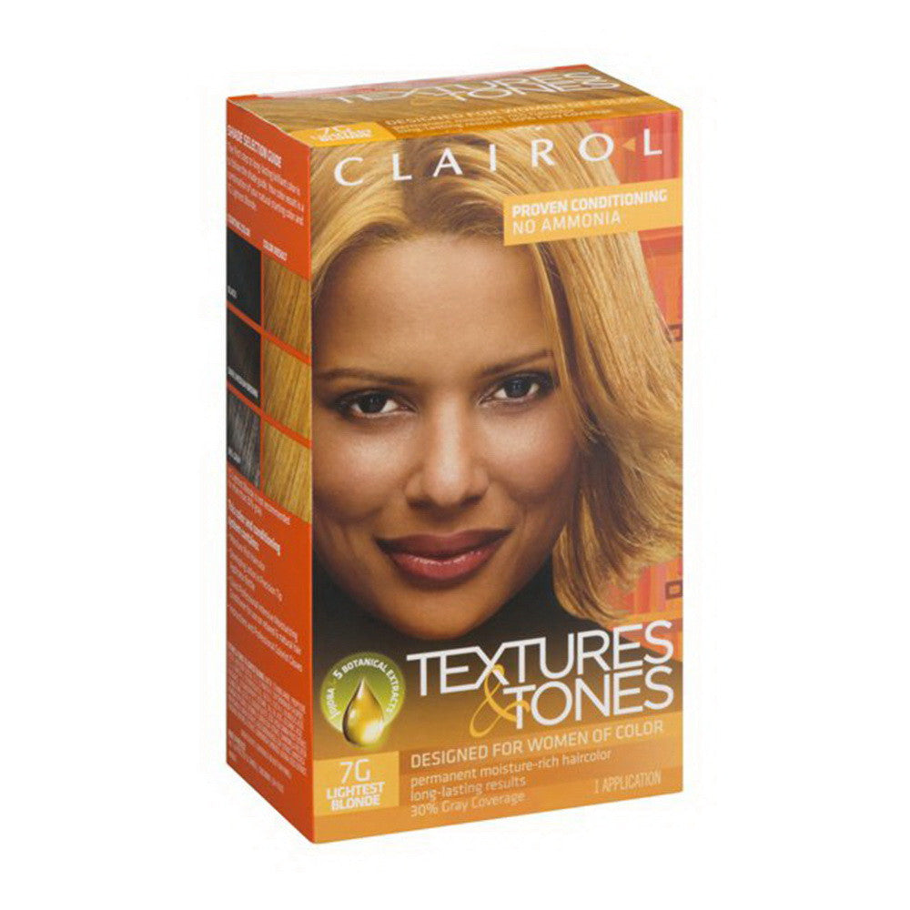 Clairol Professional Textures and Tones Hair Color, 7G Lightest Blonde, 1 Ea