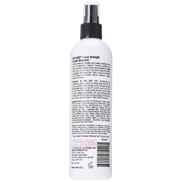 Triple Strength Anti Breakage Hair Growth Detangler By Doo Gro, 10 Oz