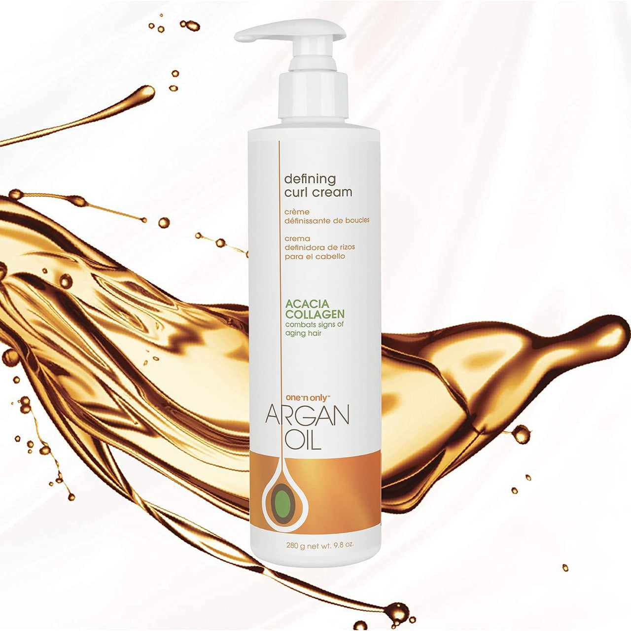 One N Only Argan Oil Defining Curl Cream, Leave-In Pump, 9.8oz