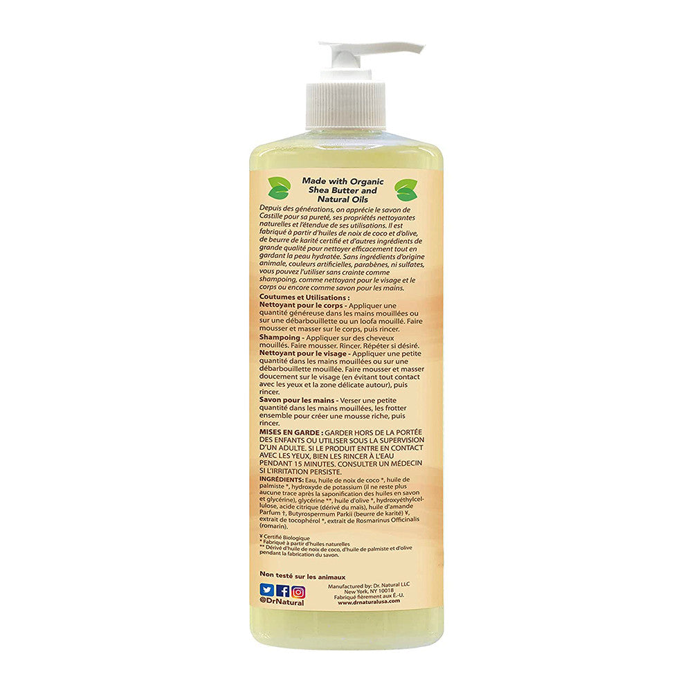 Dr. Natural Pure-castile Liquid Soap, Almond, 32 oz