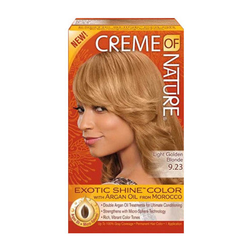 Creme of Nature Exotic Shine Hair Color With Argon Oil, 9.23 Light Golden Brown, 1 Ea
