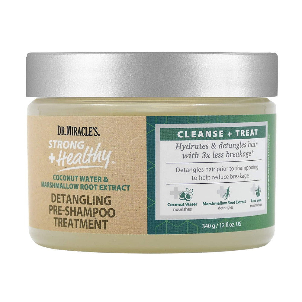 Dr. Miracle's Strong and Healthy Detangling Pre Shampoo Hair Treatment, 12 Oz