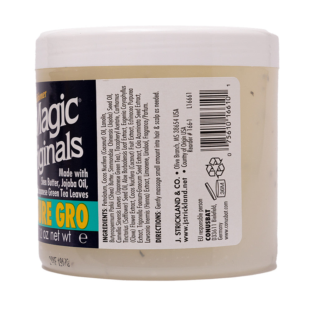 Blue Magic Originals Super Sure Gro For 100% Natural Styles Hair And Scalp Conditioner, 12 oz