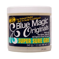 Blue Magic Originals Super Sure Gro For 100% Natural Styles Hair And Scalp Conditioner, 12 oz