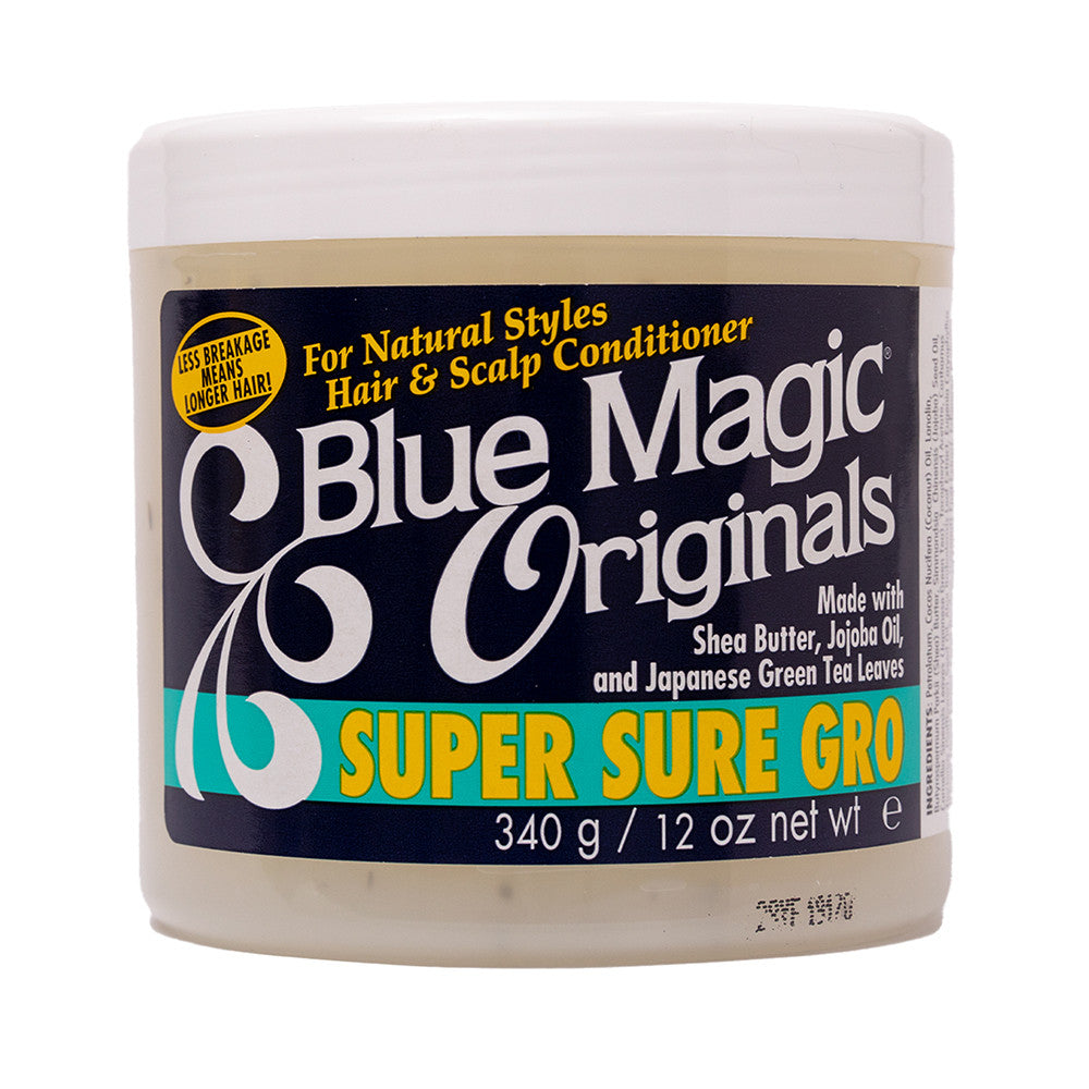 Blue Magic Originals Super Sure Gro For 100% Natural Styles Hair And Scalp Conditioner, 12 oz