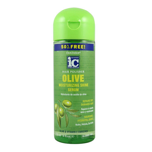 Fantasia IC Hair Polisher Olive Moisturizing Shine Serum, 6 Oz