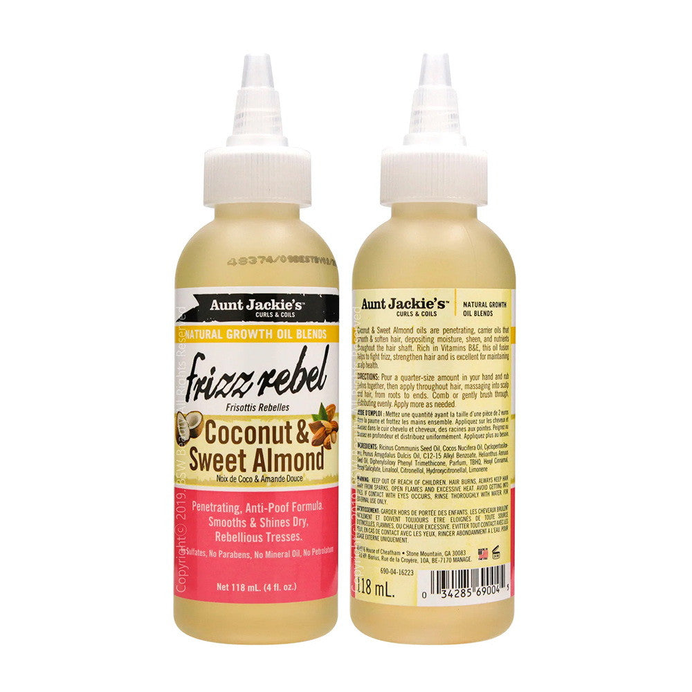 Aunt Jackie Natural Growth Oil Coconut & Sweet Almond, 4 Oz