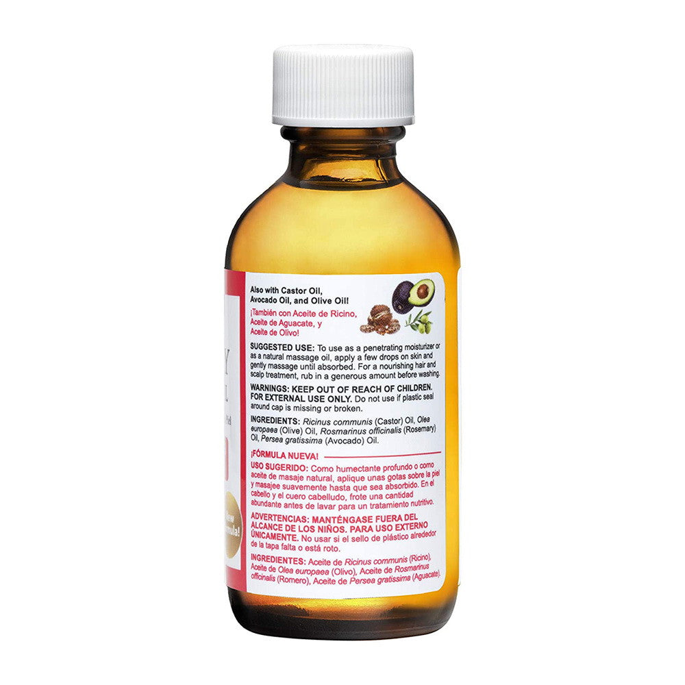 De La Cruz Aceite De Romero Rosemary Hair and Skin Oil, 2 Oz
