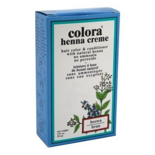 Colora Henna Creme Hair Color and Conditioner Brown, 2 Oz