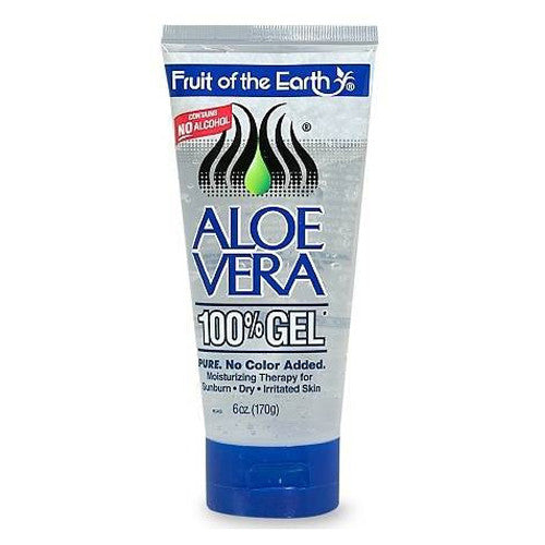 Fruit Of The Earth 100% Pure Aloe Vera Gel For Sunburn, 6 Oz