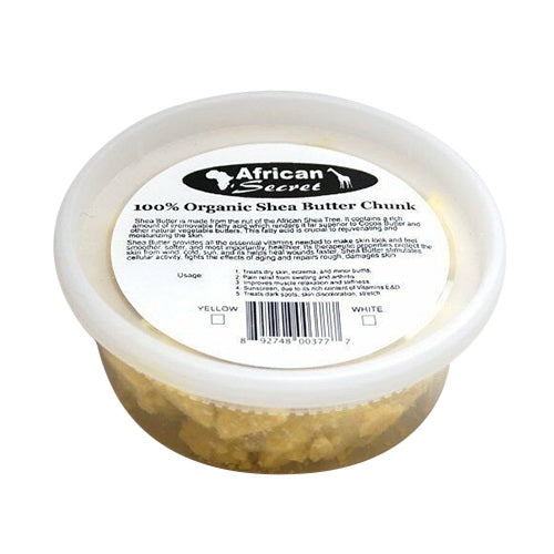 African Secret Organic Shea Butter Chunk White for Deep Moisturizing and Skin Nourishment 8Oz (226g)