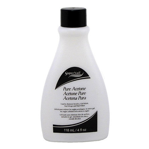 Super Nail Pure Acetone Polish Remover, 4 Oz