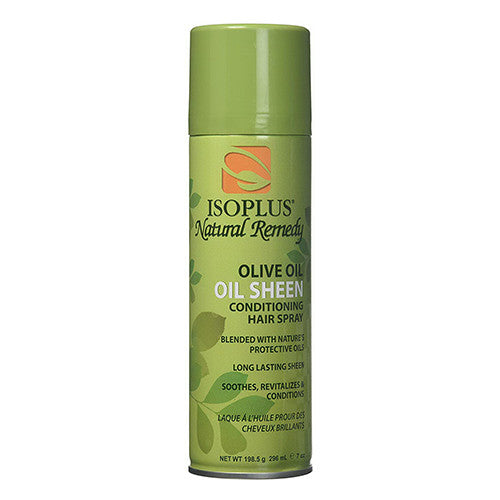 Isoplus Olive Oil Natural Remedy Oil Sheen Conditioning Hair Spray, 7 Oz