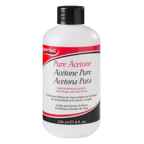 Super Nail Pure Acetone Polish Remover, 8 Oz