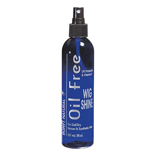 Bonfi Natural Oil-Free Wig Shine Spray For Dull And Dry Human, Synthetic Hair, 8 oz