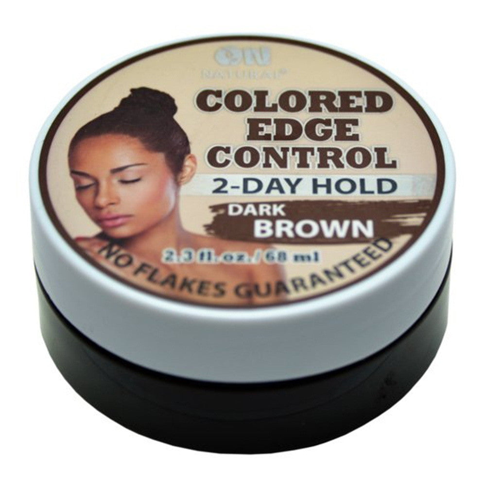On Natural Dark Brown Colored Edge Control Hair Gel, 2.3 Oz
