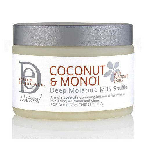 Design Essentials Natural Coconut and Monoi Deep Moisture Milk Souffle Hair Cream, 12 Oz