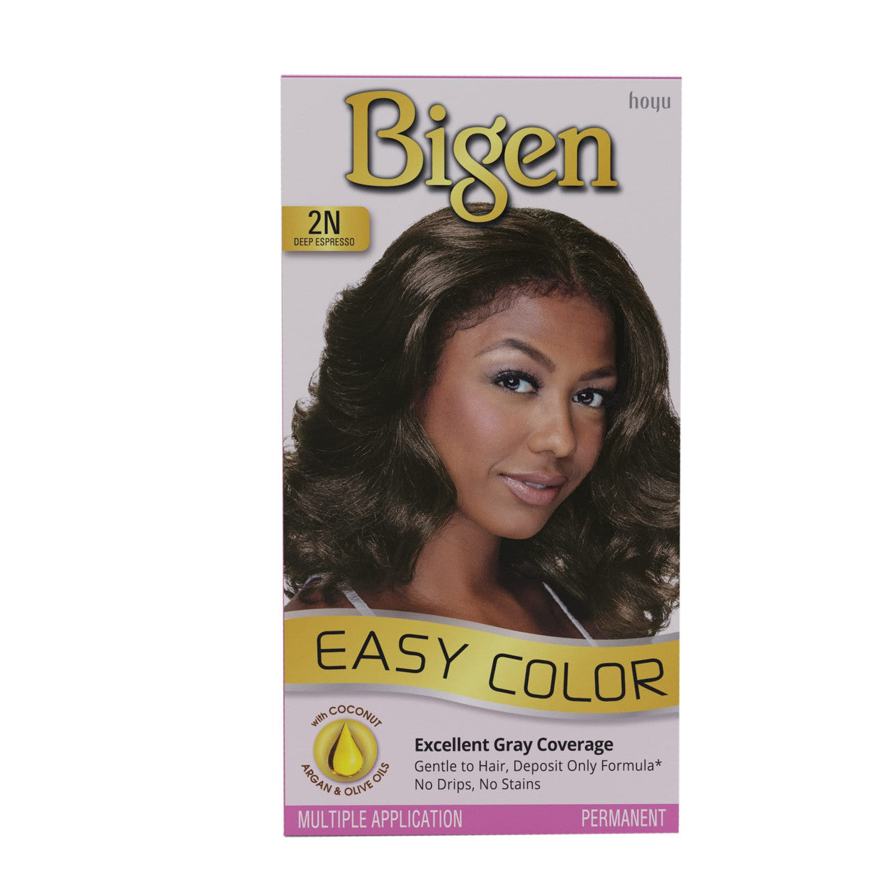 Bigen Easy Permanent Hair Dye with Aloe and Olive Oil, 2N Deep Espresso, 2.82 Oz