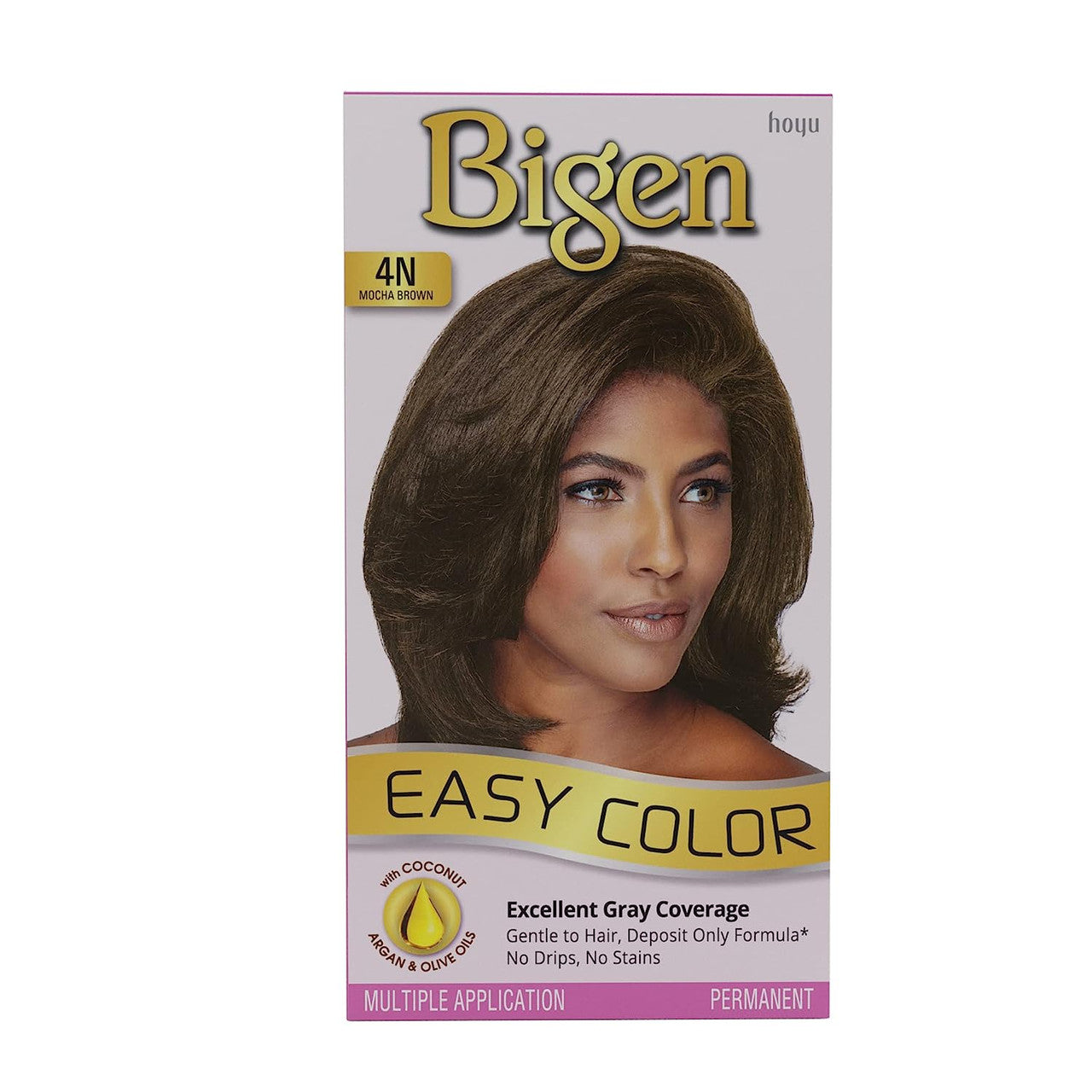 Bigen Easy Color Permanent Hair Dye With Aloe and Olive Oil, Mocha Brown, 2.82 Oz