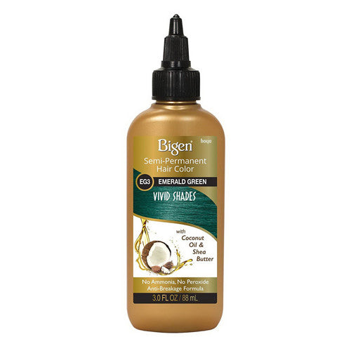 Bigen Semi Permanent Hair color, Eg3 Emerald Green, 3 Oz