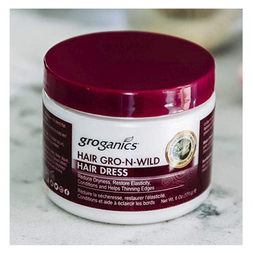 Groganics Hair Gro-n-Wild Hair Dress, 6 Oz