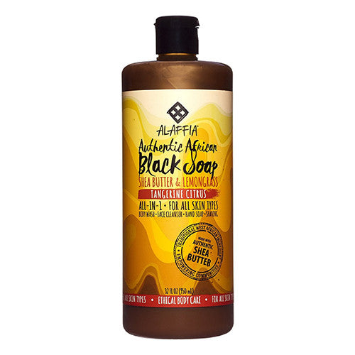 Alaffia Authentic African Black Soap, Tangerine Citrus, 32 Oz