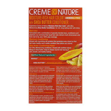 Creme Of Nature Moisture Rich Liquid Hair Color Kit, C10 Jet Black, 1 Ea