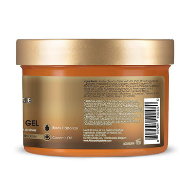 African Pride Black Castor Miracle Frizz Control Shine Enhancing Hair Gel, 8 Oz