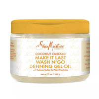 SheaMoisture Coconut Custard Make It Last Wash N Go Defining Gel-Oil, 12 Oz