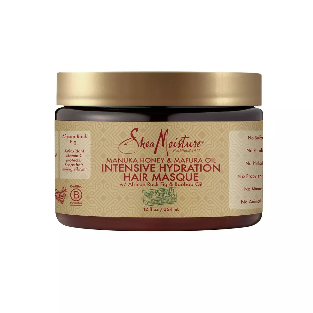 Shea Moisture Manuka Honey And Mafura Oil Intensive Hydration Hair Masque, 12 Oz