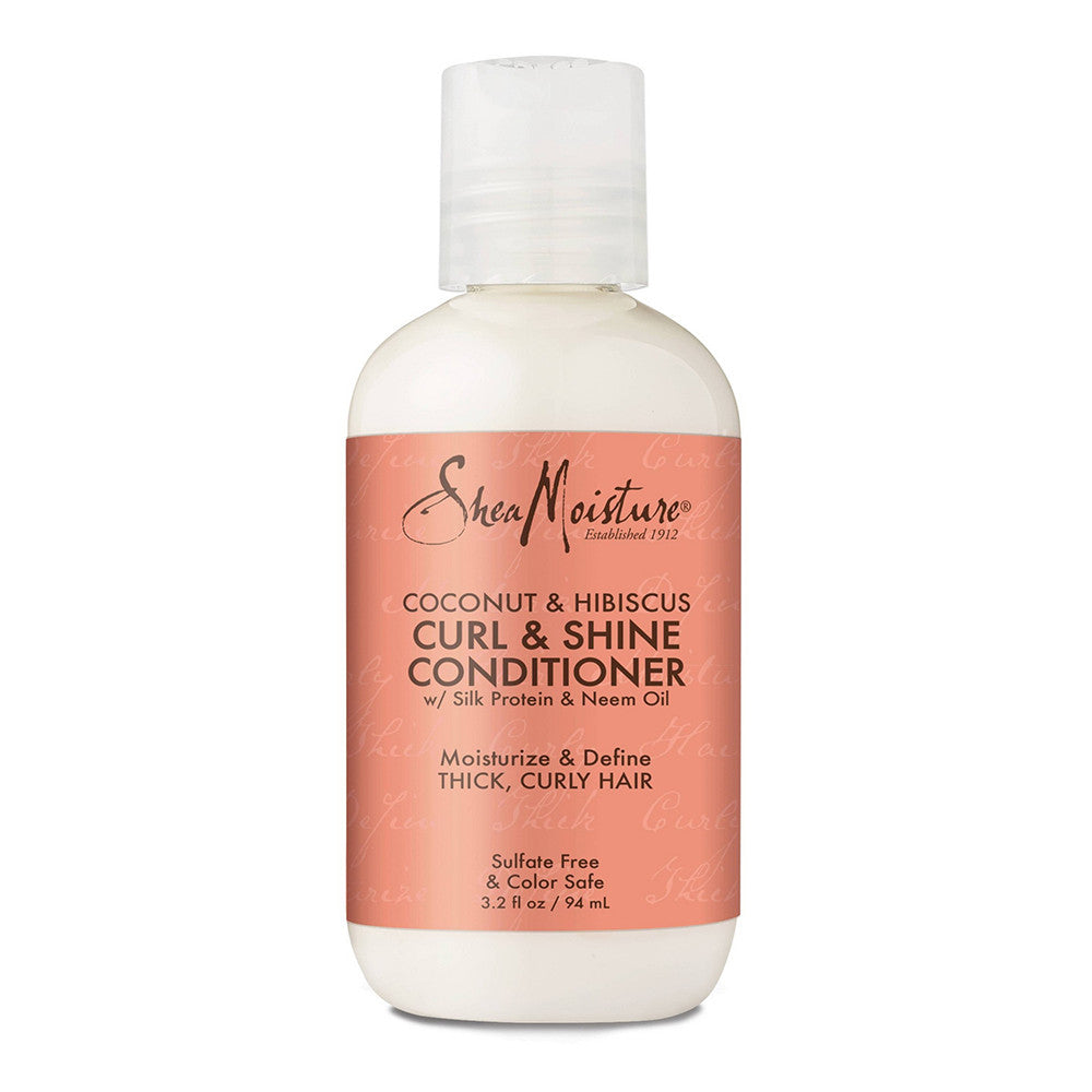 SheaMoisture Coconut & Hibiscus Curl & Shine Conditioner Travel Size, 3.2 Oz