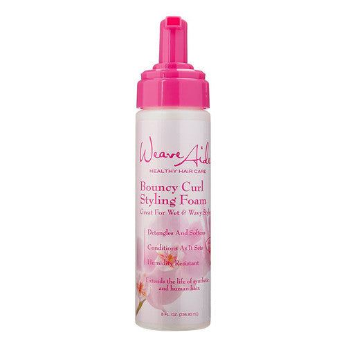 Weave Aide Healthy Hair Care Bouncy Curl Styling Foam For Wet And Wavy Styles, 8 oz