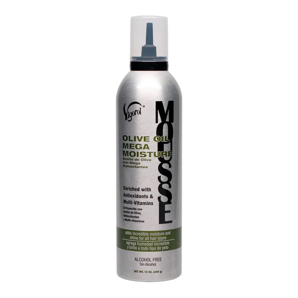 Vigorol Olive Oil Mega Moisture Mousse, 12 Oz