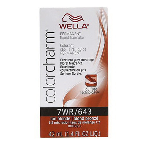 Wella Color Charm Permanent Liquid Hair Color Shade 643 by 7WR Tan Blonde, 2 Oz
