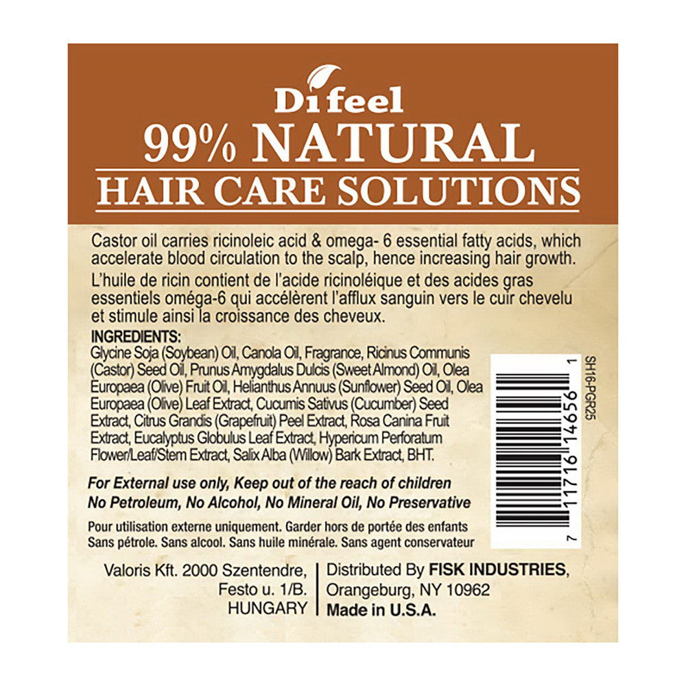 Difeel 99% Natural Hair Care Solutions, Pro-growth, 2.5 Ounce