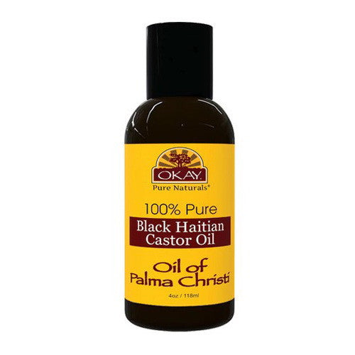 Okay 100% Pure Palma Christi Castor Oil for Skin and Hair, 4 Oz