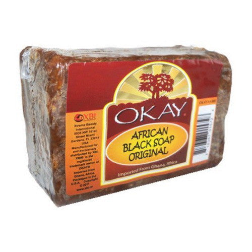 Okay African Black Soap for All Skin Types, Original, 8.5 Oz