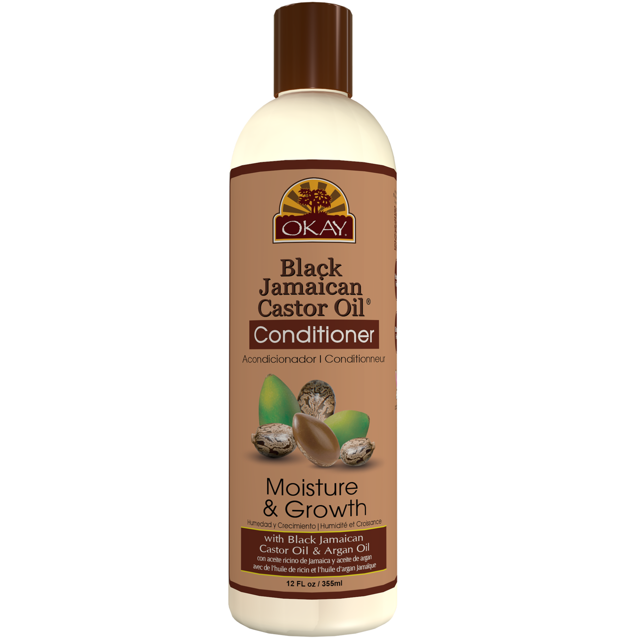 Okay Black Jamaican Castor Oil Moisture And Growth Hair Conditioner, 12 Oz