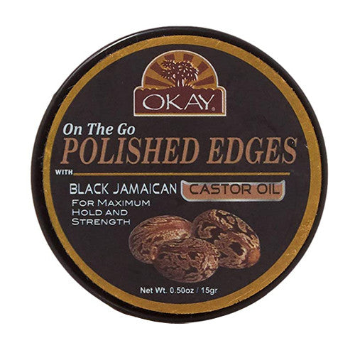 Okay On The Go Polished Edges With Black Jamaican Castor Oil for Hair, 0.50 Oz