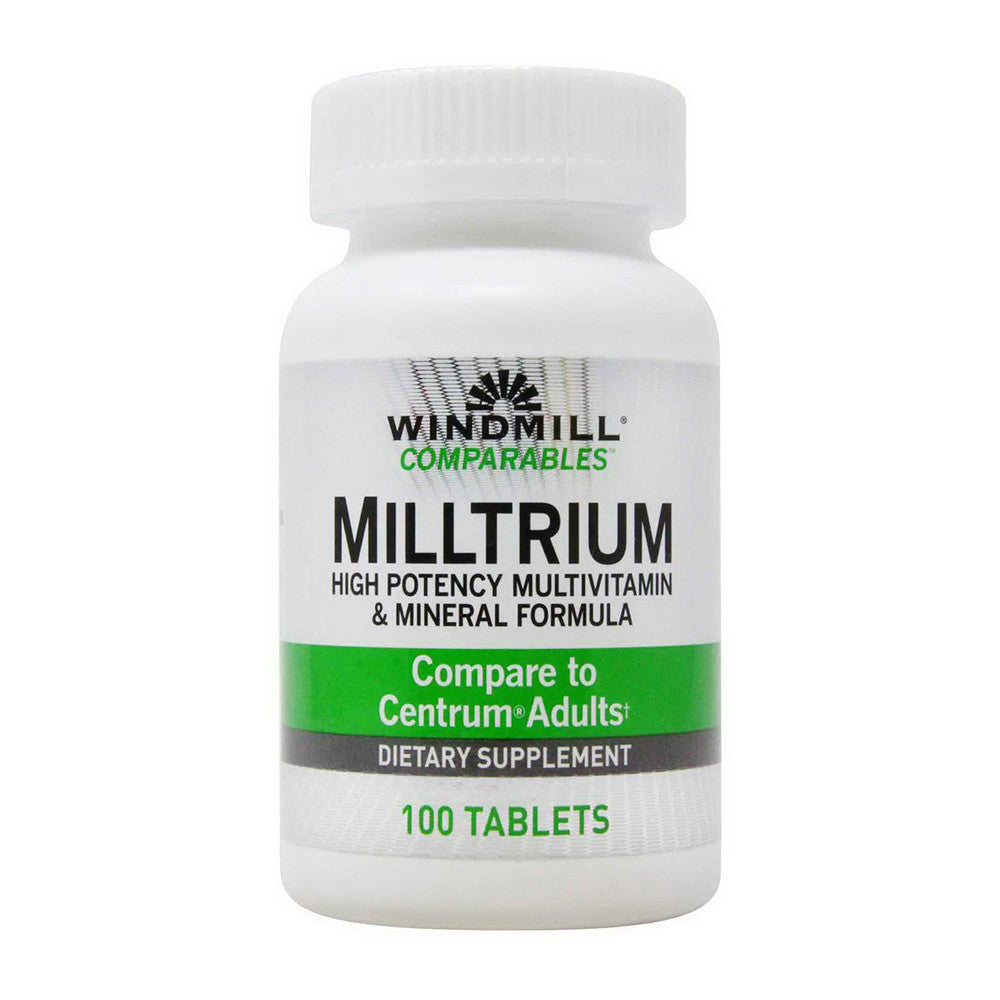 Windmill Comparables Milltrium High Potency Multivitamin And Mineral Formula Tablets, 100 Ea