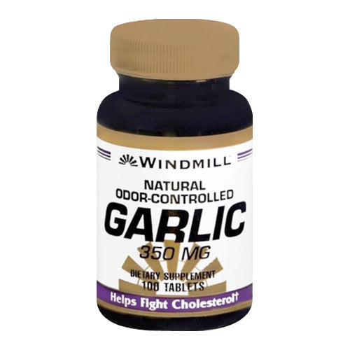 Windmill Natural Odor-Controlled Garlic 350 Mg Tablets - 100 Ea
