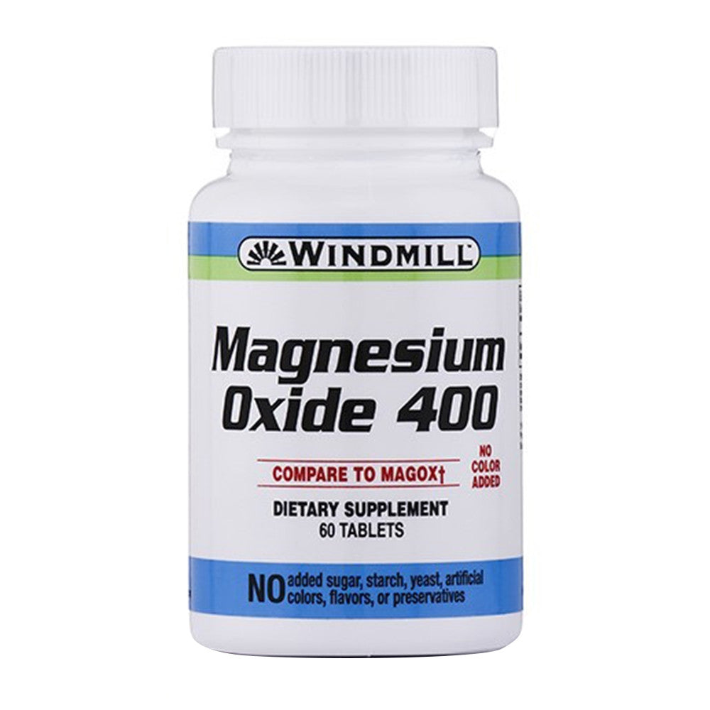 Windmill Magnesium Oxide 400 Mg Tablets, 60 Ea