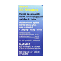 Potable Aqua Water Treatment Tablets, 50 Ea