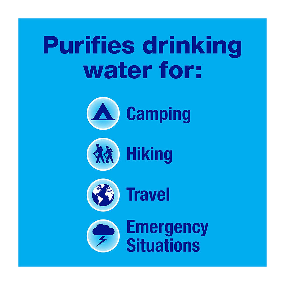 Potable Aqua Chlorine Dioxide Water Purification Tablets - 20 Ea