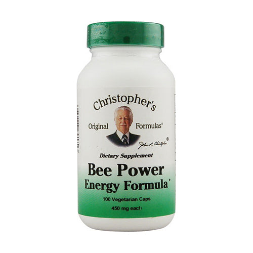 Dr Christophers Original Formulas Bee Power Energy Capsules Provides Nutrients Glandular Nervous and Circulatory Systems 100Ea