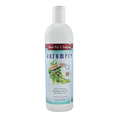 Auromere Neem Plus 5 Deep Conditioning Shampoo, Ayurvedic Formula - 16 Oz
