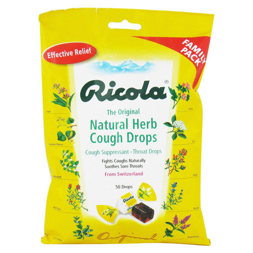 Ricola Natural Herb Cough Drops, Original - 50 Drops